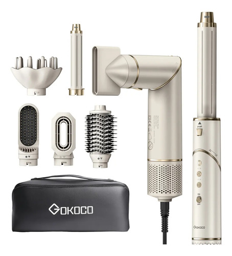 Secador de cabelo gokoco com 7 em 1 escova hot air styler co 1