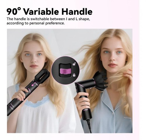 Secador De Cabelo Gokoco Com 7 Em 1 Escova Hot Air Styler Cor Palha