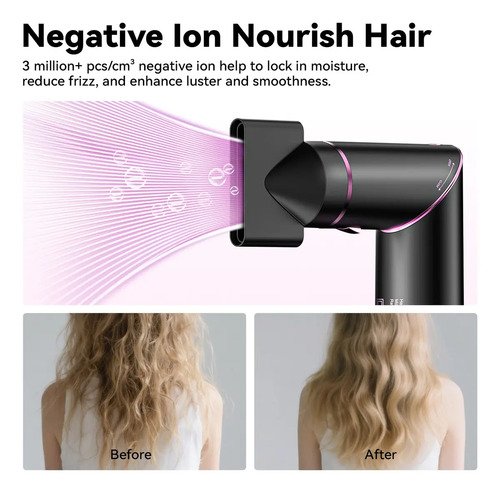 Secador De Cabelo Gokoco Com 7 Em 1 Escova Hot Air Styler Cor Palha