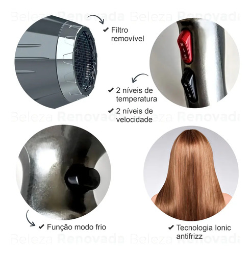 Secador de Cabelo Profissional Lizze Extreme