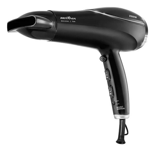Secador de cabelos britania tourmaline ions 2100w bsc2150 bi
