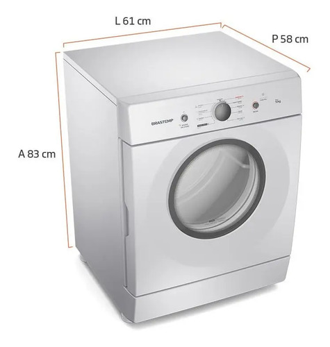 Secadora Brastemp Rotativa Branca 10kg Bsr10bb Cor Branco