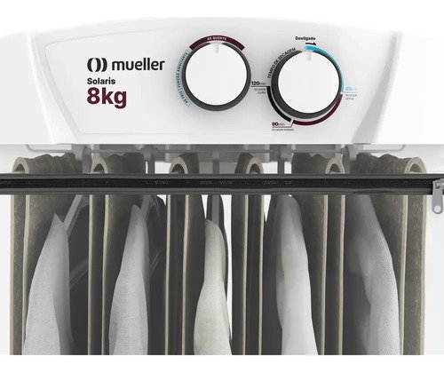 Secadora De Roupa Mueller Solaris 8kg Timer De 120 Minutos Cor Branco