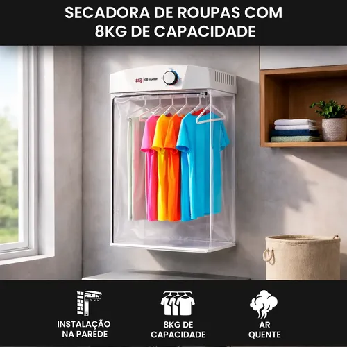Secadora De Roupas Mueller Sun 8kg De Parede Com Timer