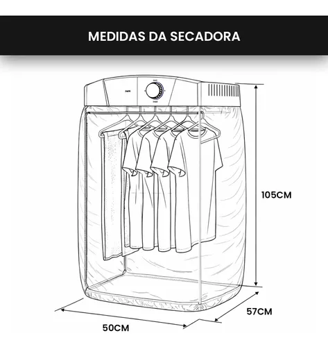 Secadora De Roupas Mueller Sun 8kg De Parede Com Timer