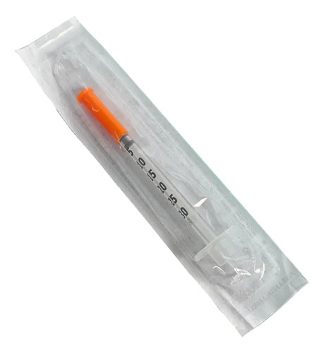 Seringa de Insulina 0,3ml 6x0,25mm Com Agulha Fixa 31g Caixa 100 Unidades