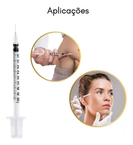 Seringa De Insulina 0,5ml C Agulha Fixa 0,25mmx6mm Blister
