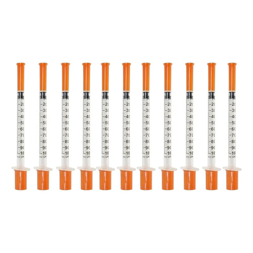 Seringa insulina 1ml agulha fixa 8x030 10 unidades 1