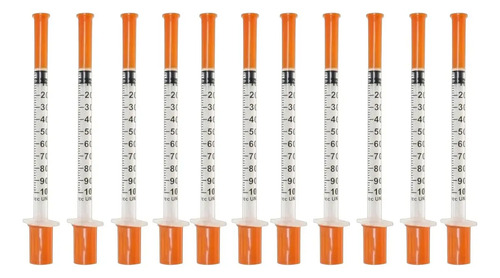Seringa Insulina 1ml Agulha Fixa 8x0,30 - 10 Unidades
