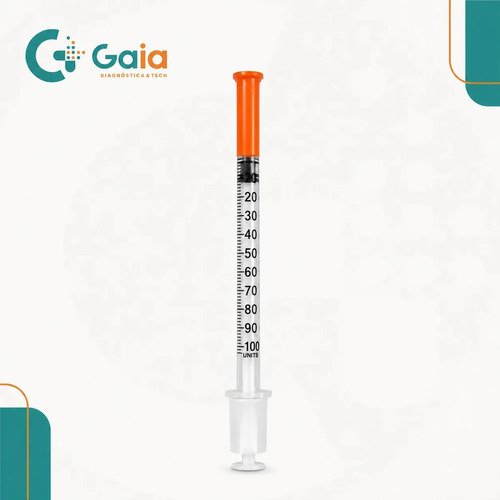 Seringa Insulina 1ml com Agulha Fixa 6 x 0,25 mm (31G) | Caixa com 100 Unidades | SR