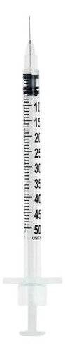 Seringa Insulina C Agulha Fixa 0,5ml 0,25mm X 6mm 31g 100un