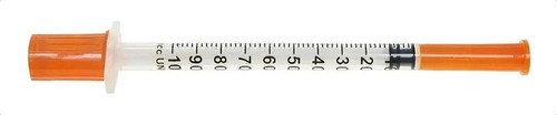 Seringa Insulina Com Agulha Fixa 1ml 8mm X 0,30mm 100un