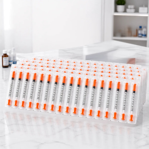 Seringas insulina 1ml 100ui agulha fixa 6x025 100 unidades
