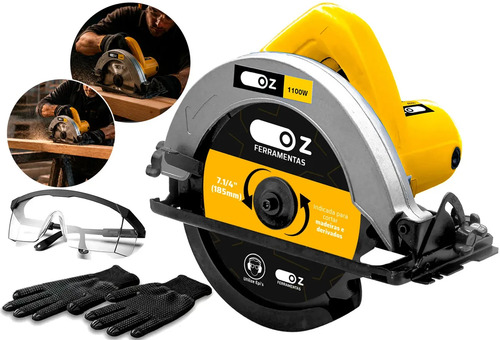 Serra circular eletrica para madeira 714 pol 1100w profissio