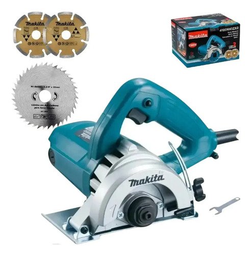 Serra makita 4100nh3zx marmore com 3 discos diametro 110mm 1