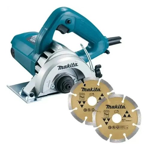 Serra Makita 4100nh3zx Mármore Com 3 Discos Diámetro 110mm 1300w 220v
