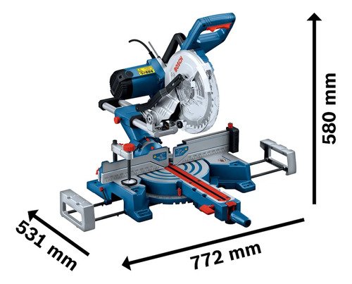 Serra meia esquadria telescópica Bosch GCM 254 D 1800w