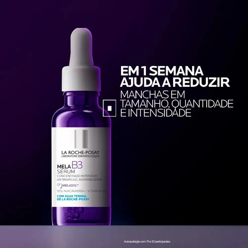 Sérum Antimanchas com Melasyl e Niacinamida para Todos os Tipos de Pele que Corrige Manchas Persistentes, Unifica o Tom e Ilumina, sem Perfume, Mela B3 La Roche‑Posay 15ml