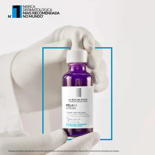 Sérum Antimanchas com Melasyl e Niacinamida para Todos os Tipos de Pele que Corrige Manchas Persistentes, Unifica o Tom e Ilumina, sem Perfume, Mela B3 La Roche‑Posay 15ml