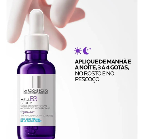 Sérum Antimanchas com Melasyl e Niacinamida para Todos os Tipos de Pele que Corrige Manchas Persistentes, Unifica o Tom e Ilumina, sem Perfume, Mela B3 La Roche‑Posay 15ml