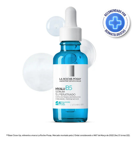Sérum Antirrugas Preenchedor Superativado, Reduz Linhas Finas e Melhora a Elasticidade, com Ácido Hialurônico e Vitamina B5, Hyalu B5 La Roche Posay, 30ml