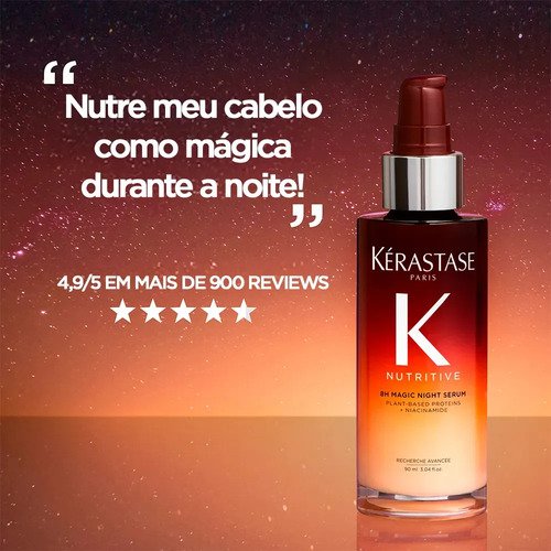 Sérum de Noite Mágica Nutritivo Kérastase Nutritive 8H - Sérum de Nutrição para Cabelo Seco | 90ml |