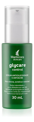 Serum facial antioleosidade e antiacne mantecorp 30ml glycar