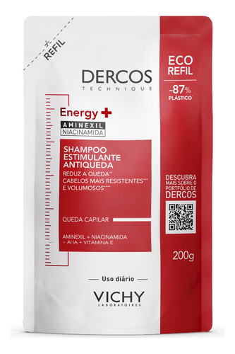 Shampoo antiqueda estimulante com aminexil dercos energy vic