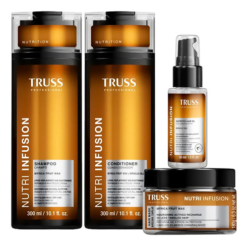 Shampoo condicionador masc oleo nutri infusion truss