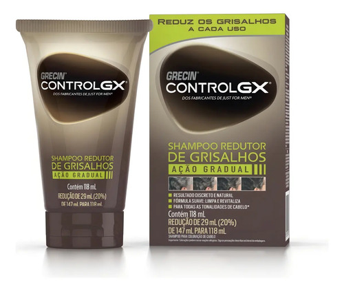 Shampoo redutor de grisalhos grecin control gx para todas os 1