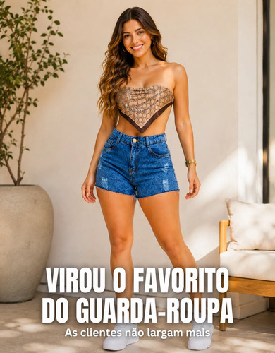 Short Jeans Feminino Boyfriend Cintura Alta Hot Pants Mom