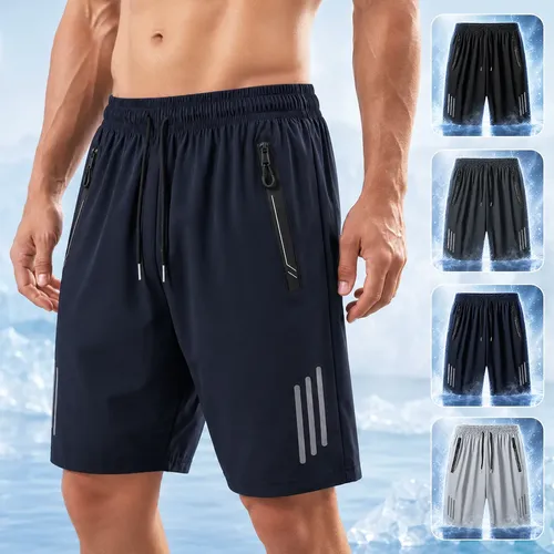 Short masculino bermuda secagem dry zip bolsos academia