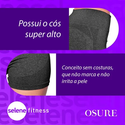 Short Selene Levanta Bumbum Sem Costura Sem Transparência