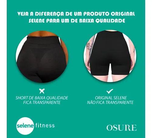 Short Selene Poliamida Zero Transparência Bermuda S/ Costura