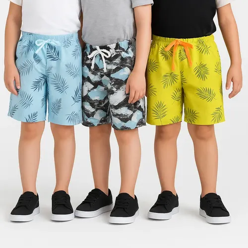 Shorts Tactel Infantil Bermuda Menino Kit 4 Peças +brinde