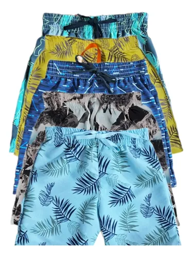 Shorts Tactel Infantil Bermuda Menino Kit 4 Peças +brinde