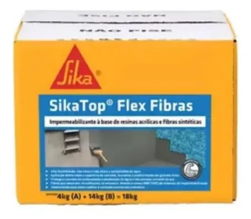 Sikatop flex fibras revestimento impermeabilizante 18kg