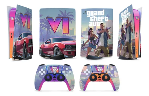 Skin Para Ps5 Adesivo Gta Vi 6 B Premium