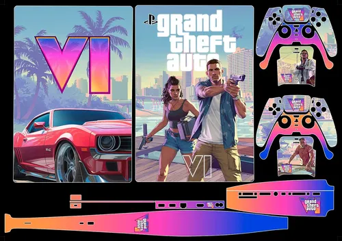 Skin para ps5 adesivo gta vi 6 b premium 4