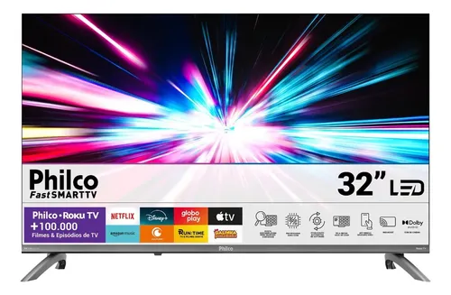 Smart tv 32 philco roku tv dolby audio hdr10 p32crb 110220v