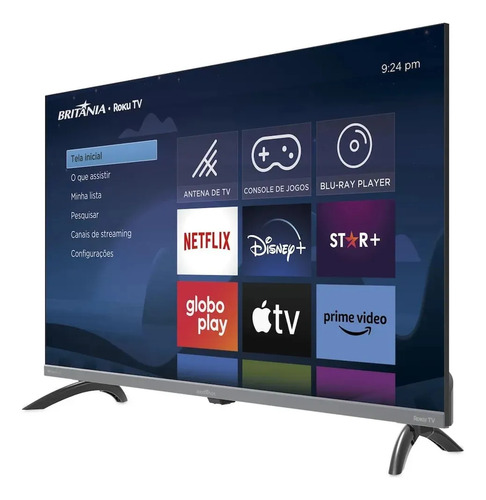 Smart Tv 32 Pol Hd Britânia B32kra Roku Tv Wi-fi Dolby Audio