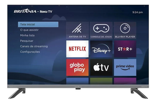 Smart Tv 32 Pol Hd Britânia B32kra Roku Tv Wi-fi Dolby Audio