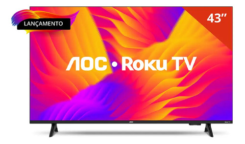 Smart tv 43 aoc led roku full hd wi fi 60hz hdmi usb 1