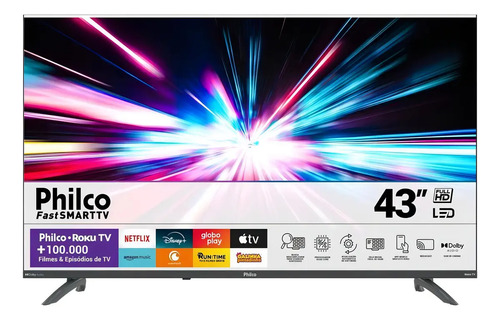 Smart tv 43 philco led roku tv dolby audio ptv43va4regb