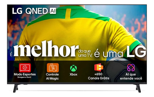 Smart tv 4k 50 lg qned73 portal de games processador ai 7