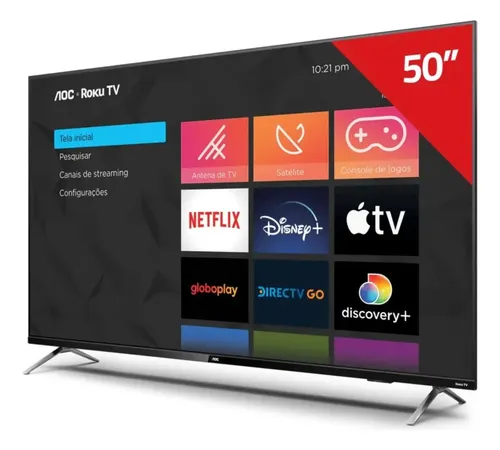 Smart Tv 50 Aoc 4k Dled 50u7045/78g Roku Tv Quad