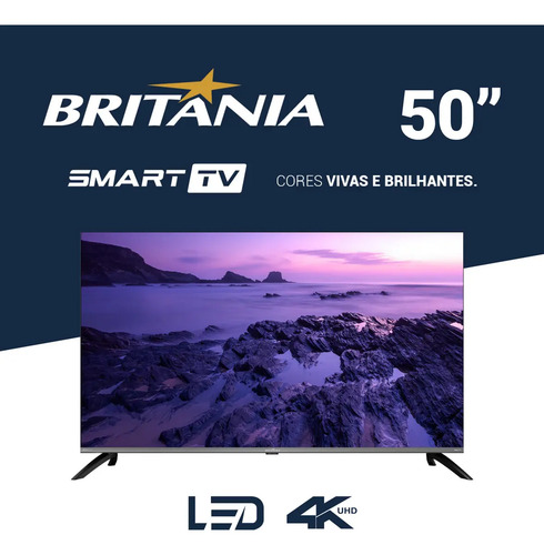 Smart Tv 50 Led 4k Britania B50cra Uhd Roku Dolby Audio Wi-fi Hdmi Hdr10 110/220v