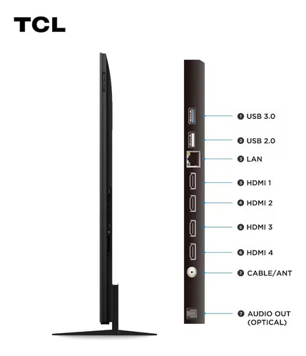 Smart Tv 75 4k 75c7l Sqd-mini Led Google Tv 144 Hz Tcl