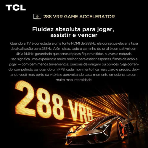 Smart Tv 75 4k 75c7l Sqd-mini Led Google Tv 144 Hz Tcl