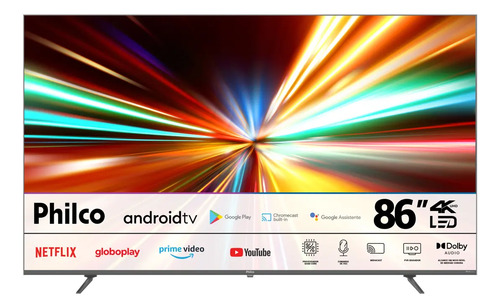 Smart tv 86 qled philco p86kaa uhd 4k android tv dolby audio